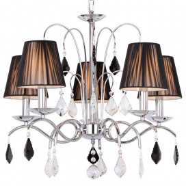 5 Light Contemporary K9 Crystal Candle Style Chandelier