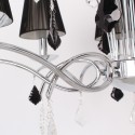 5 Light Contemporary K9 Crystal Candle Style Chandelier