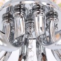 8 Light Contemporary K9 Crystal Candle Style Chandelier