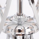 8 Light Contemporary K9 Crystal Candle Style Chandelier