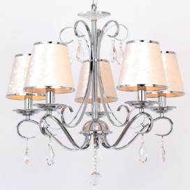 5 Light Contemporary K9 Crystal Candle Style Chandelier