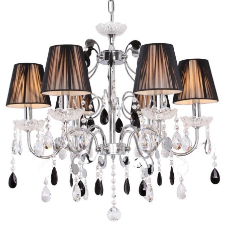 6 Light Contemporary K9 Crystal Candle Style Chandelier