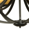 4 Light Mediterranean Style Black Candle Style Chandelier