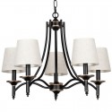 5 Light Rustic Retro Black Contemporary Candle Style Chandelier