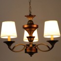 3 Light Retro Mediterranean Style Rustic Candle Style Chandelier