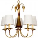 5 Light Modern Contemporary Rustic Candle Style Chandelier