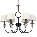 6 Light Rustic Retro Black Mediterranean Style Contemporary Candle Style Chandelier