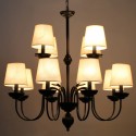 12 Light Rustic 2 Tier Retro Contemporary Candle Style Chandelier