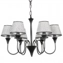 6 Light Rustic Modern Contemporary Retro Black Candle Style Chandelier