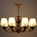 8 Light Retro Mediterranean Style Rustic Candle Style Chandelier