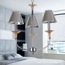 3 Light Modern Contemporary Chrome Candle Style Chandelier