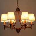 6 Light Rustic Retro Mediterranean Style Candle Style Chandelier