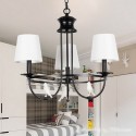 3 Light Retro Black Mediterranean Style Rustic Contemporary Candle Style Chandelier