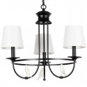 3 Light Retro Black Mediterranean Style Rustic Contemporary Candle Style Chandelier