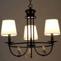 3 Light Retro Black Mediterranean Style Rustic Contemporary Candle Style Chandelier