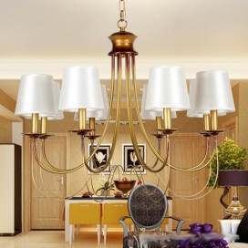 8 Light Rustic Mediterranean Style Modern Contemporary Candle Style Chandelier