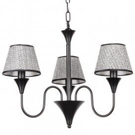 3 Light Rustic Modern Contemporary Retro Black Candle Style Chandelier