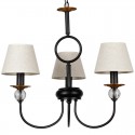 3 Light Rustic Retro Black Mediterranean Style Contemporary Candle Style Chandelier
