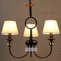 3 Light Rustic Retro Black Mediterranean Style Contemporary Candle Style Chandelier
