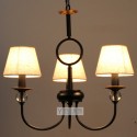 3 Light Rustic Retro Black Mediterranean Style Contemporary Candle Style Chandelier