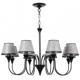 8 Light Rustic Modern Contemporary Retro Black Candle Style Chandelier