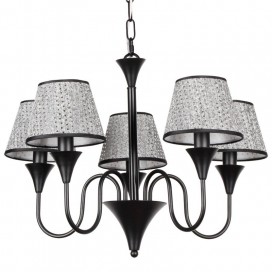 5 Light Rustic Modern Contemporary Retro Black Candle Style Chandelier