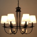 6 Light Retro Black Mediterranean Style Rustic Contemporary Candle Style Chandelier