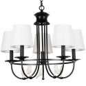 5 Light Retro Black Mediterranean Style Rustic Contemporary Candle Style Chandelier