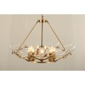 Fine Brass 9 Light Chandelier