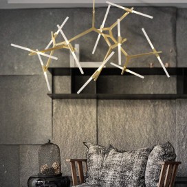 Modern/ Contemporary 20 Light Chandelier (Black Golden)