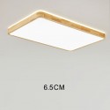 Modern Rectangle Contemporary Wood Flush Mount Ceiling Light