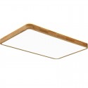 Modern Rectangle Contemporary Wood Flush Mount Ceiling Light