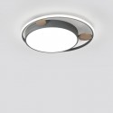 Modern Contemporary Round Wood Flush Mount Ceiling Light