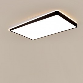 Modern Contemporary Rectangle Stainless Steel Flush Mount Ceiling Light