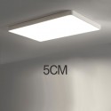 Modern Contemporary Ultra-thin Rectangle Stainless Steel Flush Mount Ceiling Light