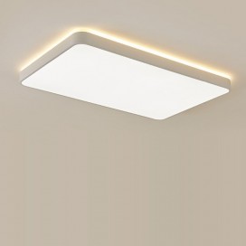 Modern Contemporary Rectangle Stainless Steel Flush Mount Ceiling Light