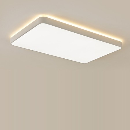 Modern Contemporary Rectangle Stainless Steel Flush Mount Ceiling Light