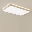 Modern Contemporary Rectangle Stainless Steel Flush Mount Ceiling Light