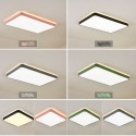 Modern Contemporary Rectangle Stainless Steel Flush Mount Ceiling Light