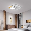 Modern Contemporary Square Wood Flush Mount Ceiling Light