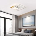 Modern Contemporary Square Wood Flush Mount Ceiling Light