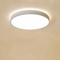 Modern Contemporary Round Stainless Steel Flush Mount Ceiling Light