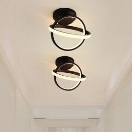 Modern Contemporary Two Rings Aluminum Alloy Flush Mount Ceiling Light