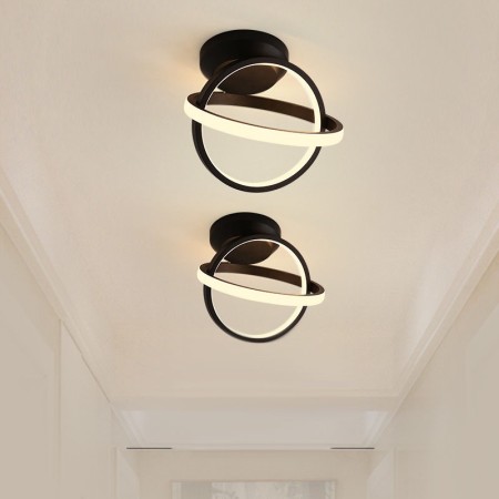 Modern Contemporary Two Rings Aluminum Alloy Flush Mount Ceiling Light