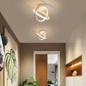 Modern Contemporary Two Rings Aluminum Alloy Flush Mount Ceiling Light