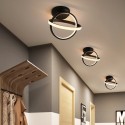 Modern Contemporary Two Rings Aluminum Alloy Flush Mount Ceiling Light