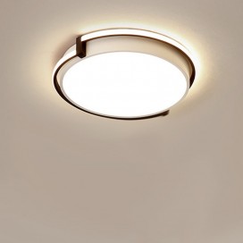 Modern Contemporary Round Stainless Steel Flush Mount Ceiling Light