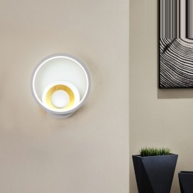 Modern Contemporary Round Wood Wall Sconces