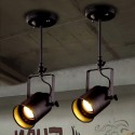 Rustic/ Lodge Vintage Retro Painting Feature Single Light Metal Spot Light