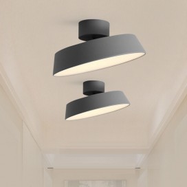 Modern Contemporary Round Stainless Steel Flush Mount Ceiling Light